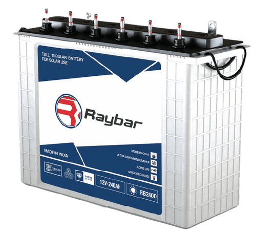 Raybar Tall Tubular Lead Acid 240Ah Battery Diamond Series